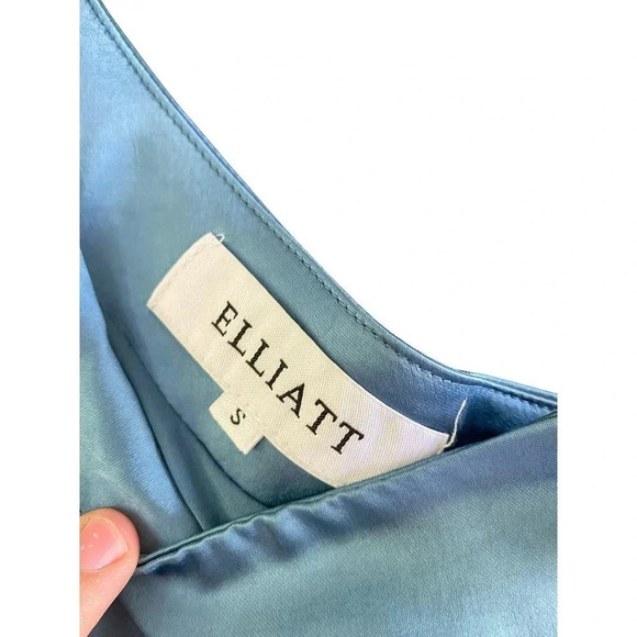 Elliatt Women's Blue Cassini One Shoulder Ruched Sleeveless Midi Dress Size S - Picture 6 of 7